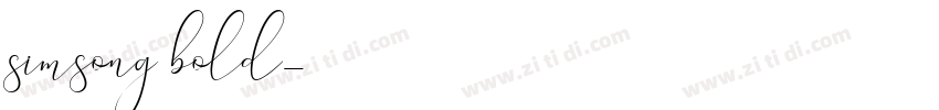 simsong bold字体转换